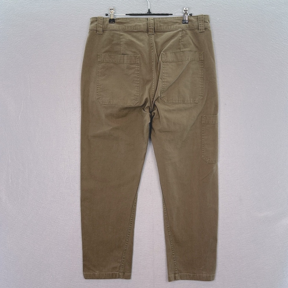 Vince - women’s green / brown cotton Utility high rise Cropped cargo pants SZ 10 - Picture 6 of 8
